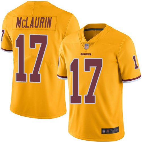 Washington Redskins Limited Gold Men Terry McLaurin Jersey NFL Football #17 Rush Vapor Untouchable